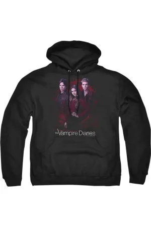 Vampire Diaries Company Of Three Adult Pull Over Hoodie / Hooded Sweatshirt