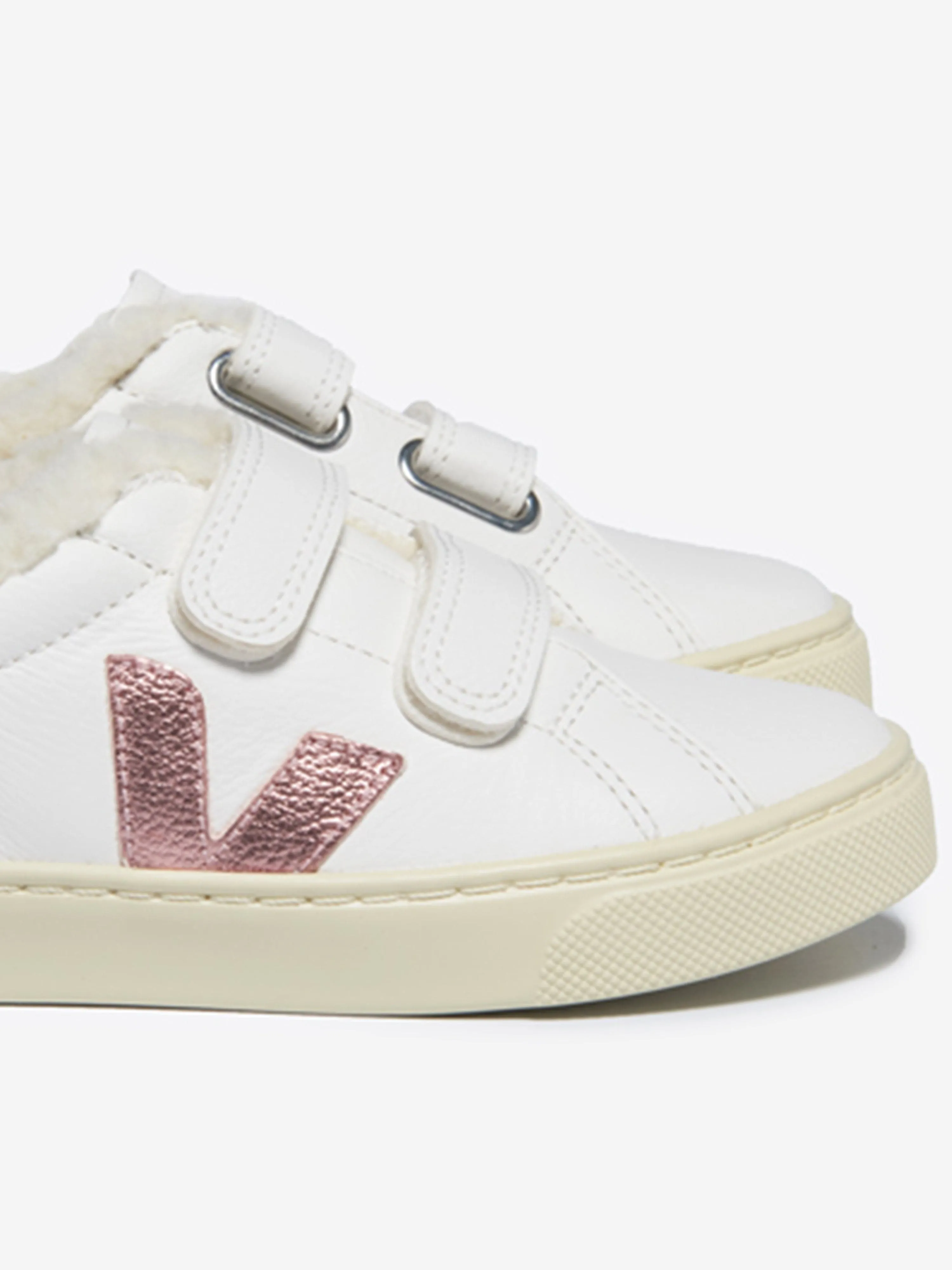 Veja Girls Leather Esplar Trainers in White