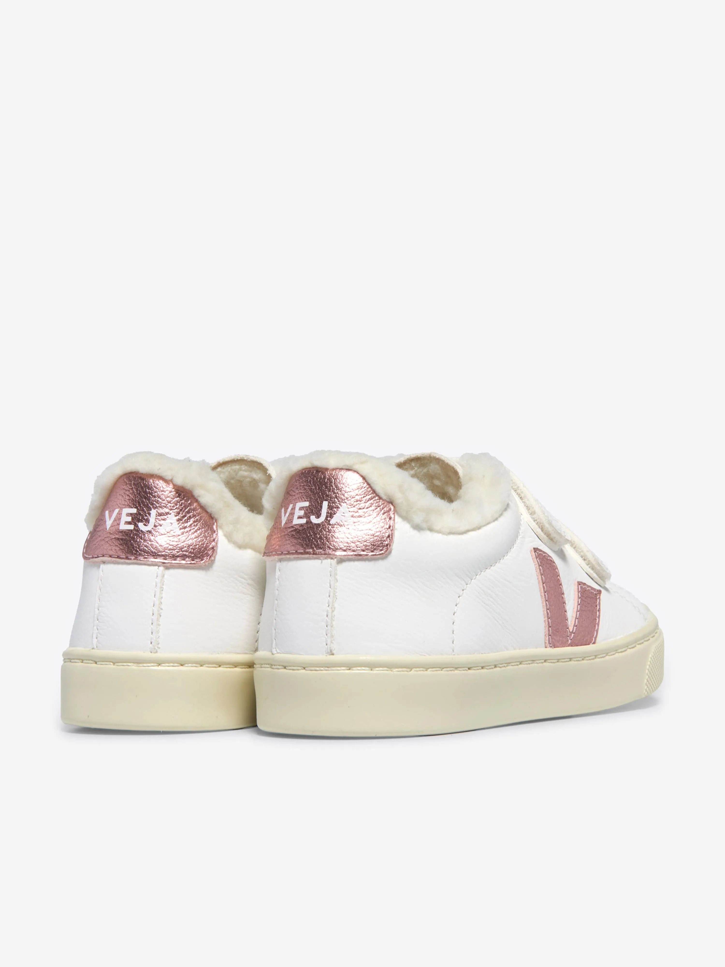 Veja Girls Leather Esplar Trainers in White