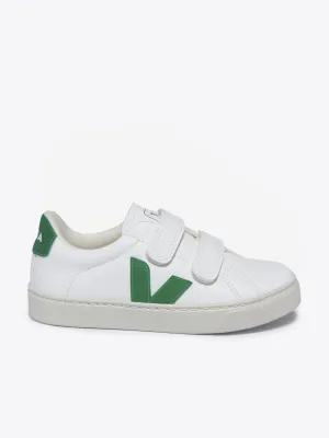Veja Kids Esplar ChromeFree Leather Trainers in White