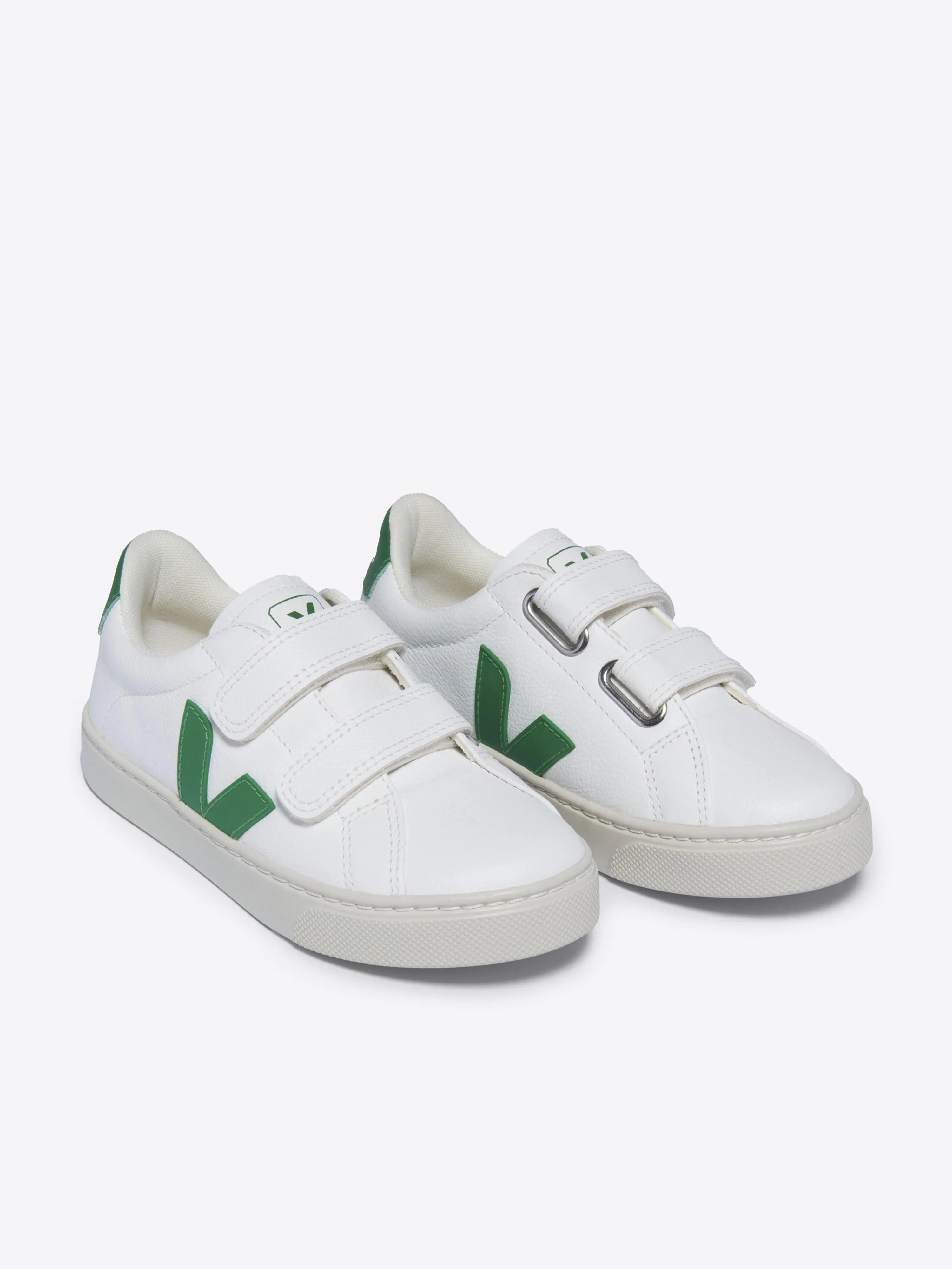 Veja Kids Esplar ChromeFree Leather Trainers in White