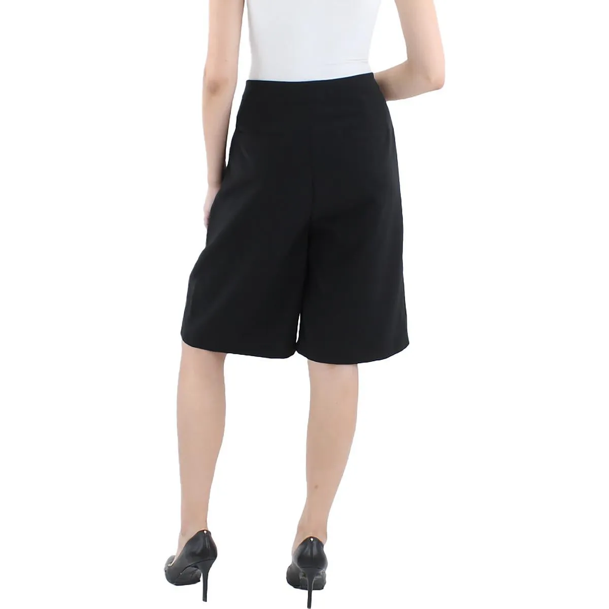 Womens High Rise Knee Length Casual Shorts