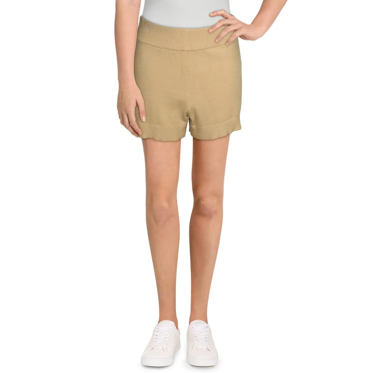 Womens High Rise Sweater Casual Shorts