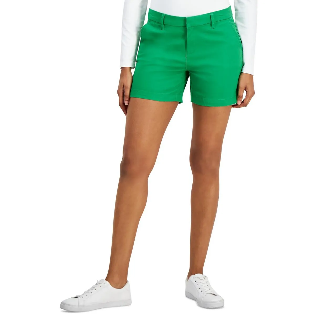 Womens Mid Rise Casual Shorts