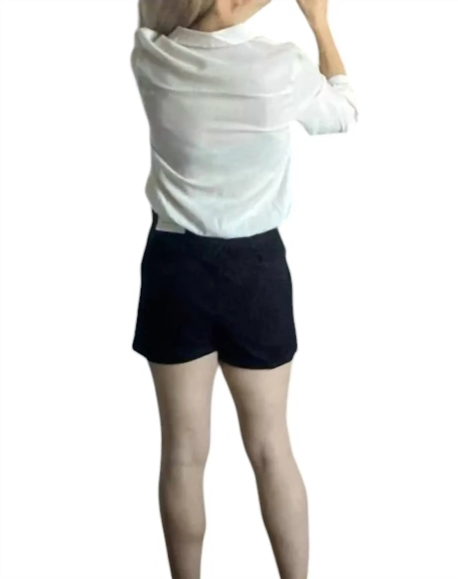 Women's Paperbag Mom Short In Black