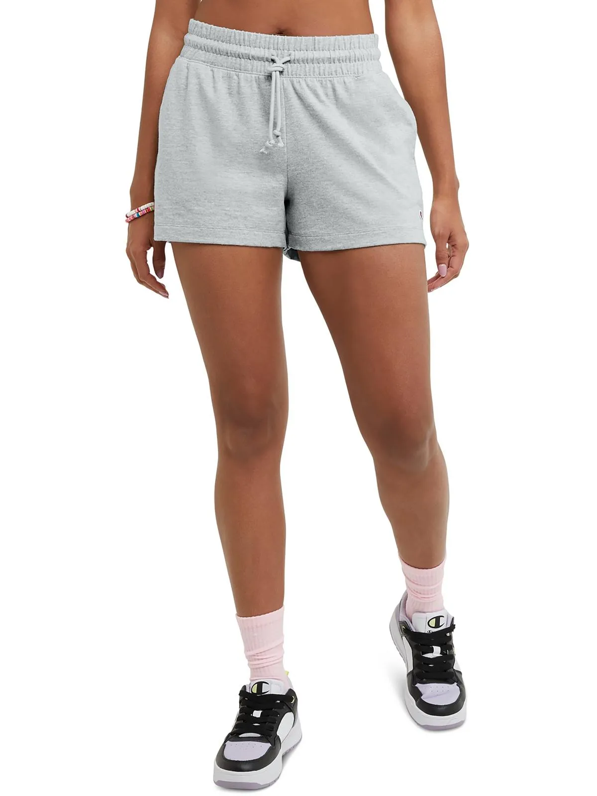 Womens Smocked Drawstring Casual Shorts