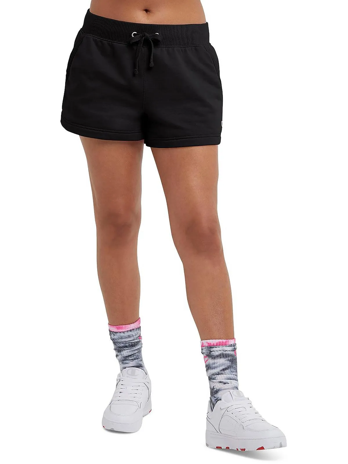 Womens Smocked Drawstring Casual Shorts
