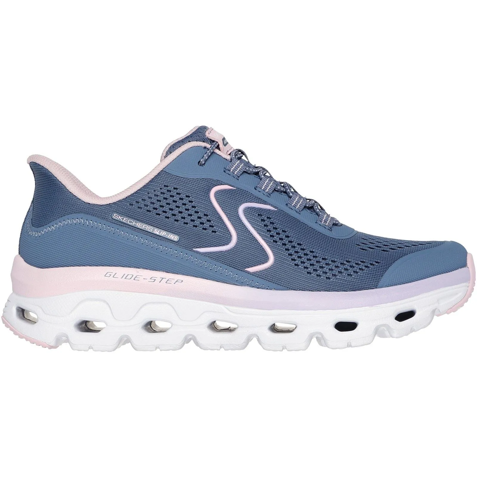 Women's Wide Fit Skechers 180272 Slip-ins Glide Step Sole Trainers