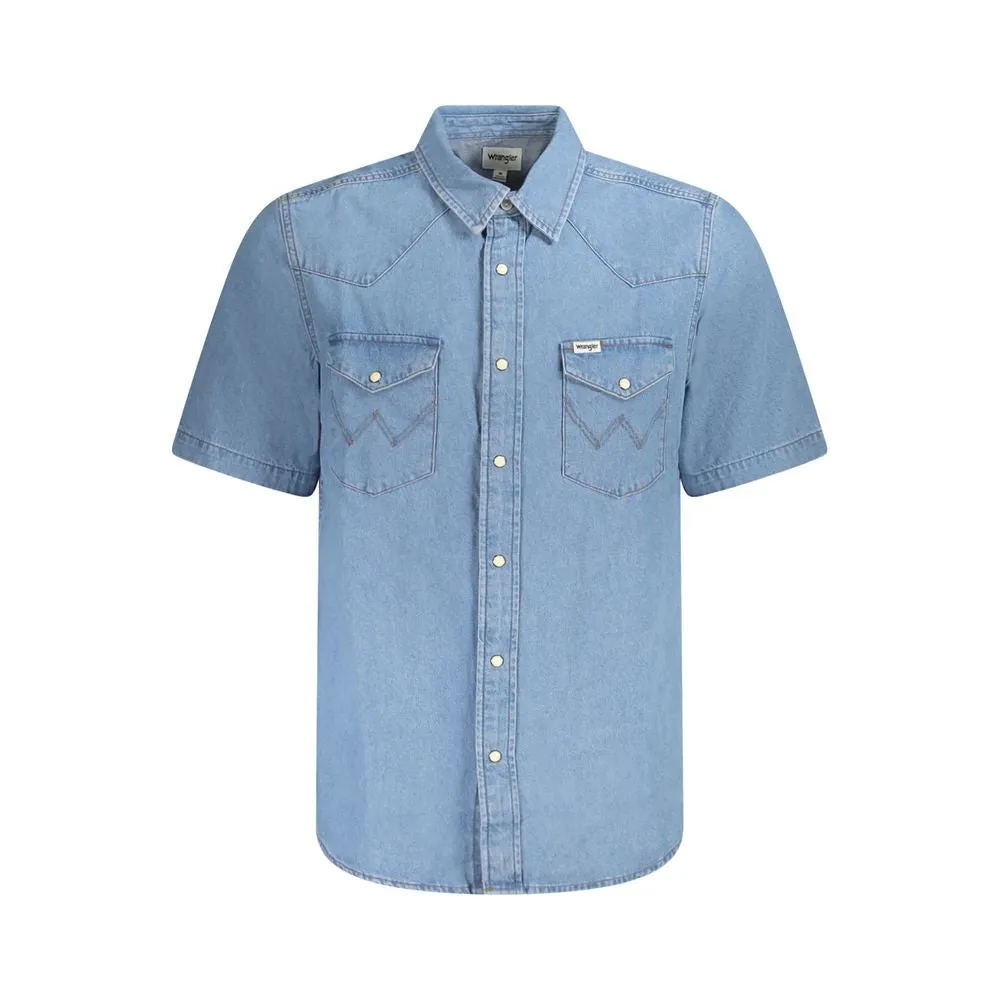 Wrangler blue Cotton Men's Shirt